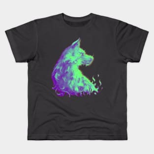 ice cold flame dog Kids T-Shirt